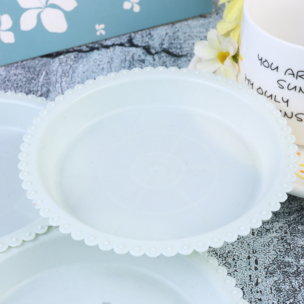 Drip Tray Saucer - 20 قطعة، صينية دائرية لأصص الزهور،