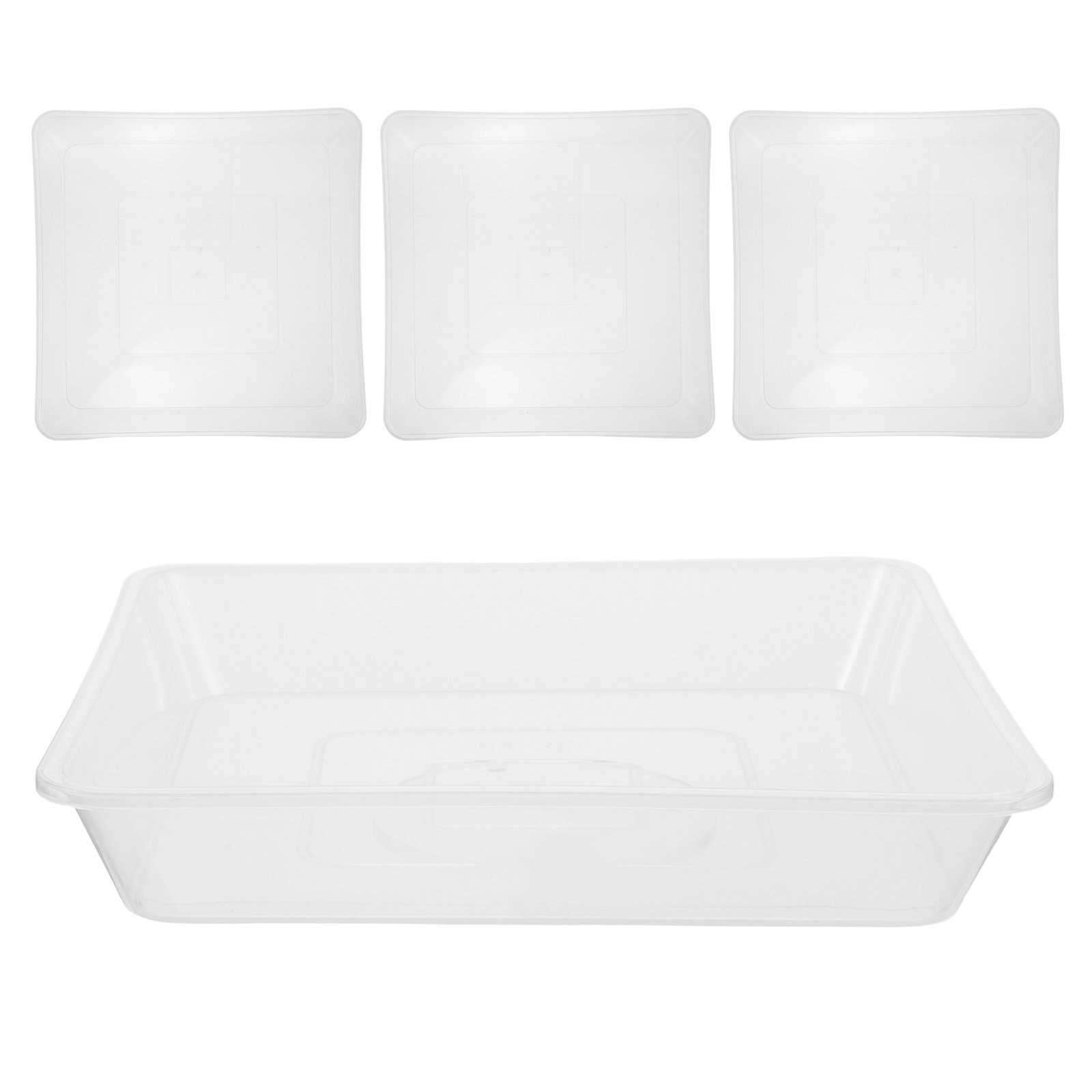 4 قطع من أطباق النباتات المربع - مراجعة Drip Tray Saucer وسعره