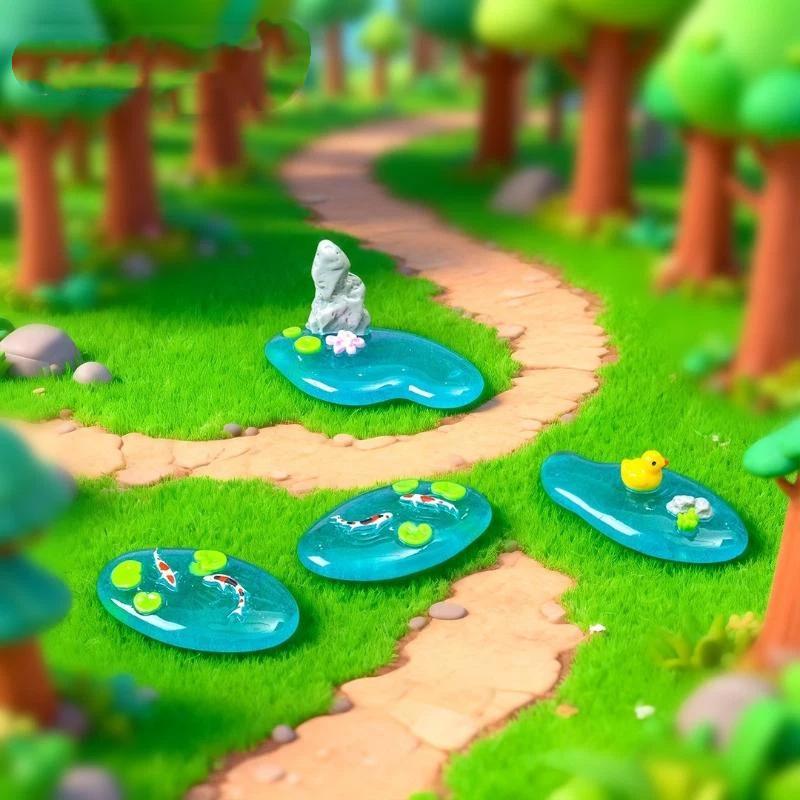 زينة صغيرة من الراتنج لبرك الأ - مراجعة Bonsai Garden With Koi Pond وسعره